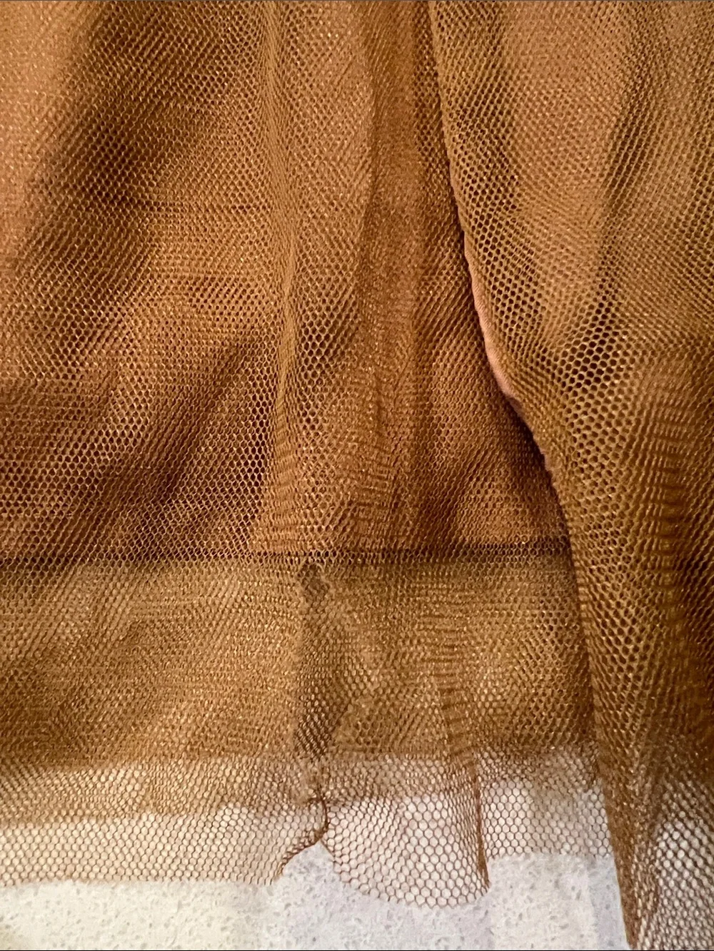 Women's Tan Maxi Skirt with High Side Slit and Decorative Waistband - Picture 6 of 8
